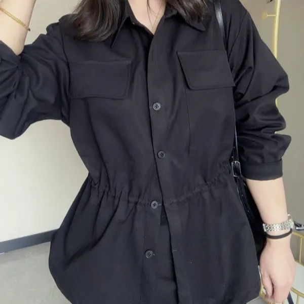 工装风短款夹克外套显瘦气质长袖时尚休闲百搭收腰知性女装精致