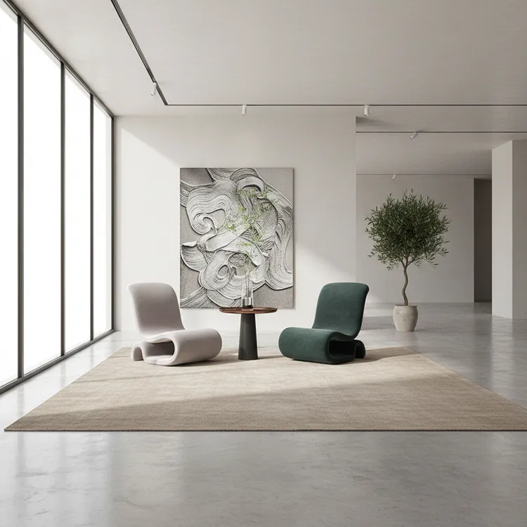 单人沙发椅简约设计艺术现代阅读轻奢金属意式极简绒布休闲椅舒适