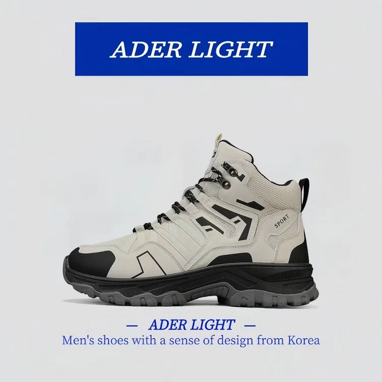 【质感出众】韩国ADER LT高帮男鞋加厚底工装靴防滑耐磨旅游登山鞋