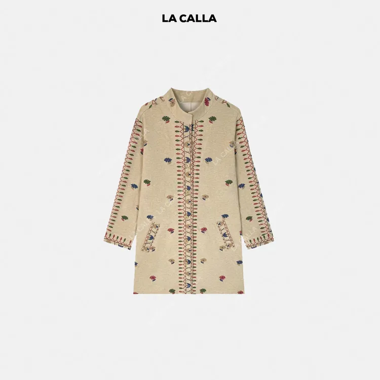 LA CALLA尼泊尔外套新中式宽松衬衣外套YY51-2043