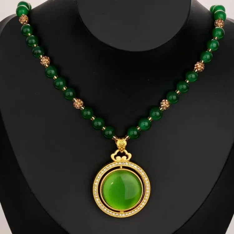 铜合金合成锆石项链 合金 合成立方氧化锆  女士项链毛衣链-2186