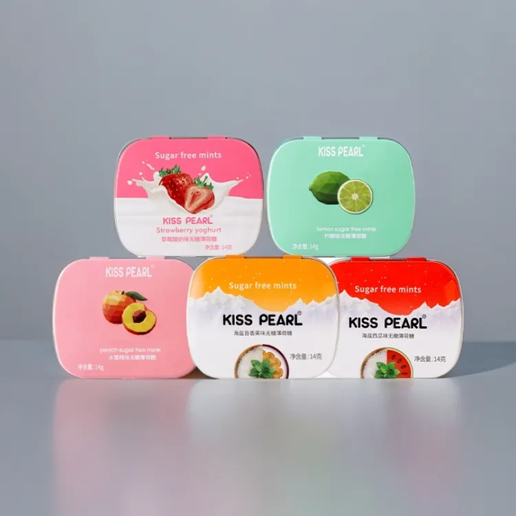 KISS PEARL无糖薄荷糖清新口气清爽香甜果味14g*5盒 sss