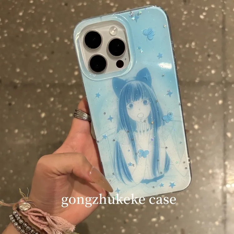 仙女梦幻惊讶女孩适用苹果16Promax手机壳iPhone15/14/13新款1211