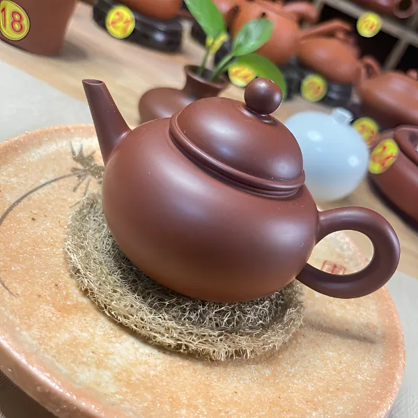正宗全手工手拉壶水平壶老朱泥120C潮州功夫茶小容量暮古壶纯手工