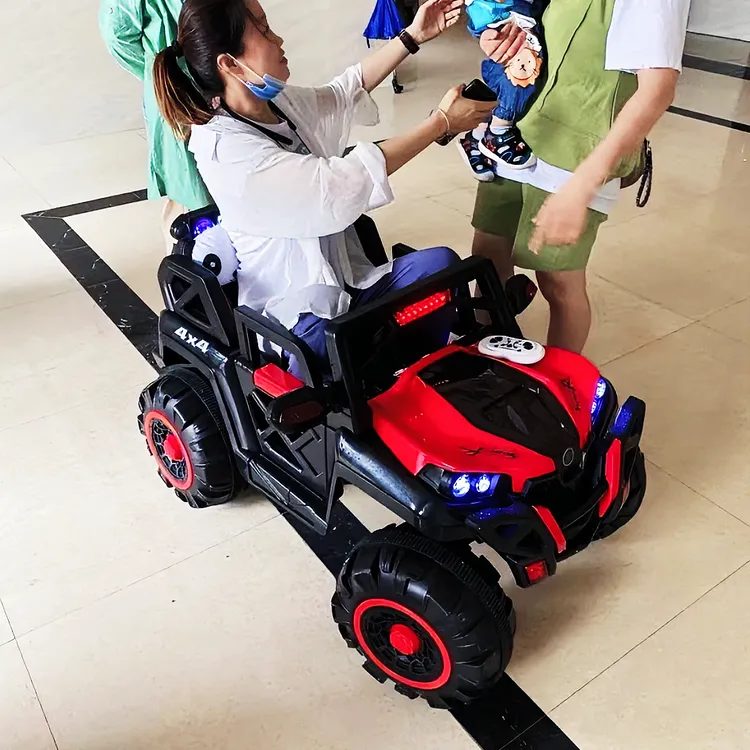 酷客越野儿童电动车四轮遥控可坐双人宝宝童车汽车小孩婴儿玩具车