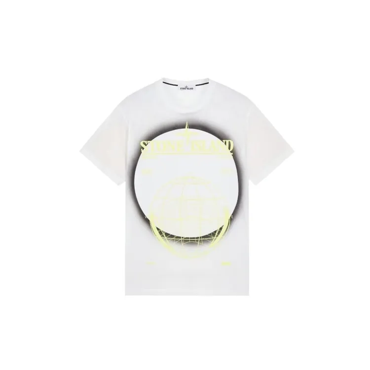 全新未使用 STONE ISLAND SINCE/石岛 字母Logo日食印花T恤 白色