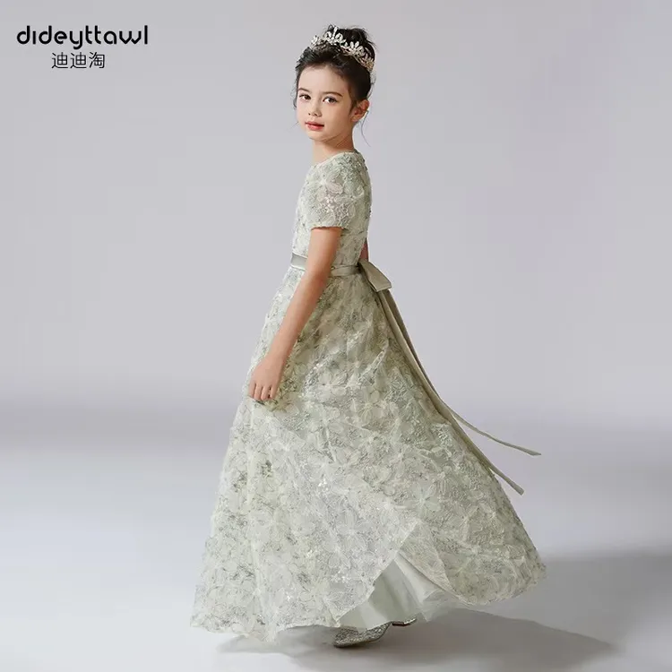 气质女童礼服高端生日宴会公主裙小女孩走秀钢琴演奏主持人演出服