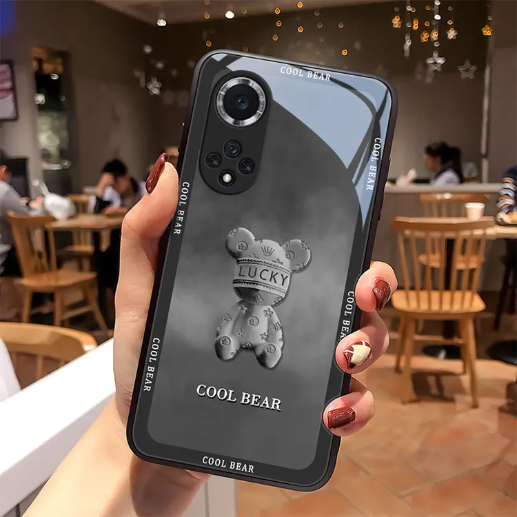 好运熊适用华为nova9手机壳Hi nova9pro个玻璃壳性nova9se卡通高
