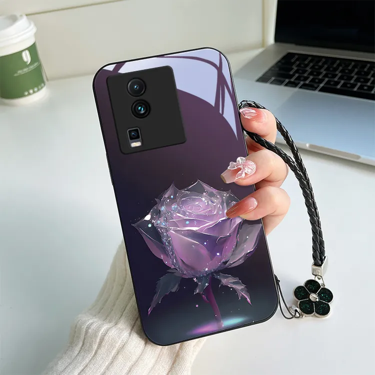 繁星玫瑰iqooneo7手机壳IQOOneo6se玻璃壳neo7se推荐neo6推荐7竞
