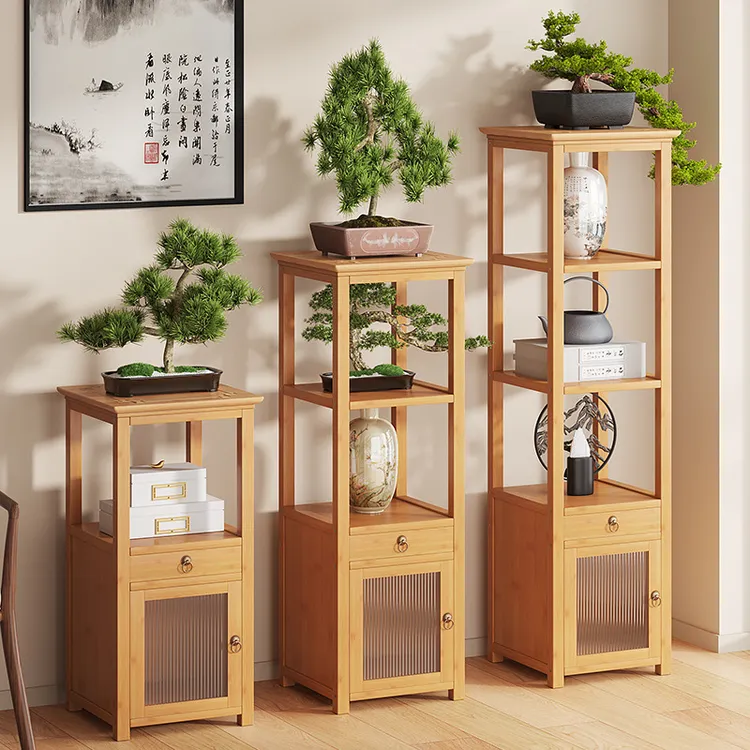 花架子新中式客厅室内花架多肉花盆架多层阳台落地绿萝花几置物架
