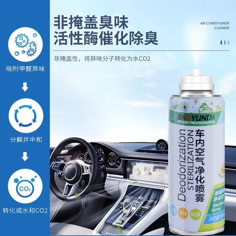 宝运达车内除味剂车用除臭除异味车载汽车喷雾杀菌新车空气净化剂