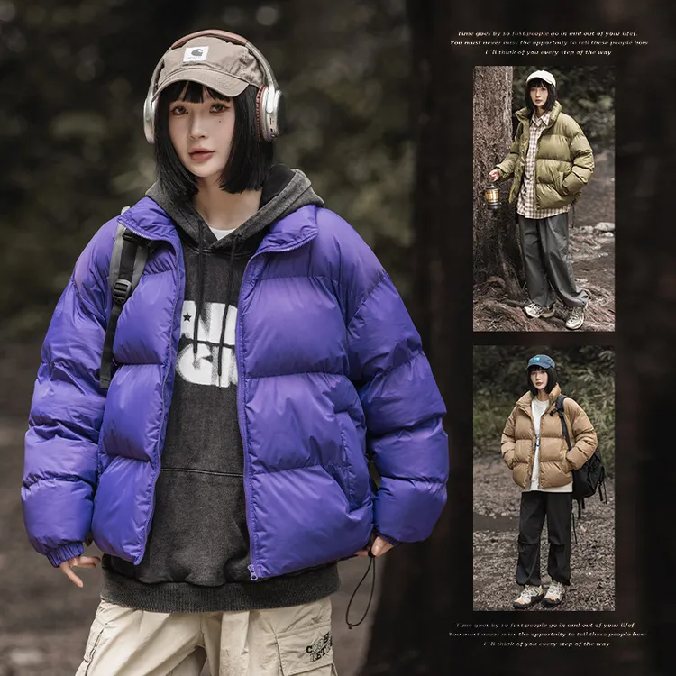 久久新款棉花糖三防短款羽绒服情侣面包服保暖外套潮