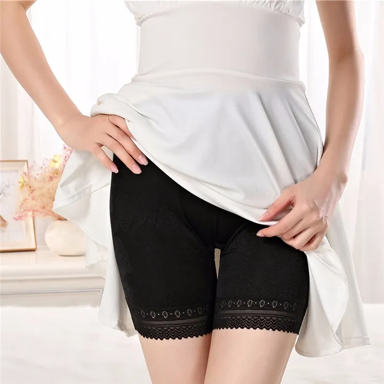 女装连衣短裙防走光安全三分打底裤女蕾丝花边保险裤