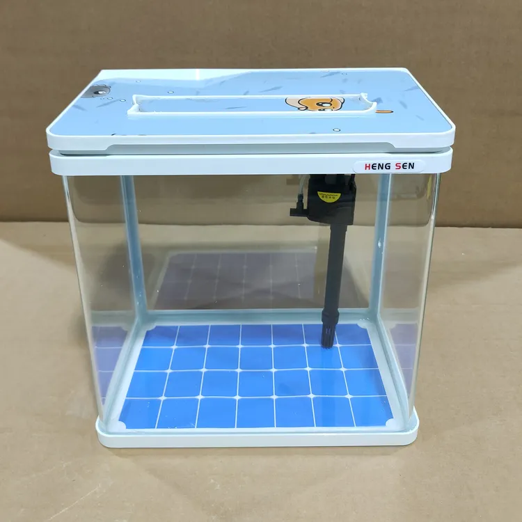 玻璃金鱼缸过滤客厅小型家用懒人免换水生态自循环（热弯工艺）