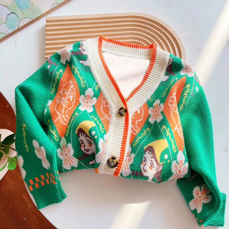 女童背心毛衣春秋款秋装针织2024新款V领外穿马甲儿童打底针织衫