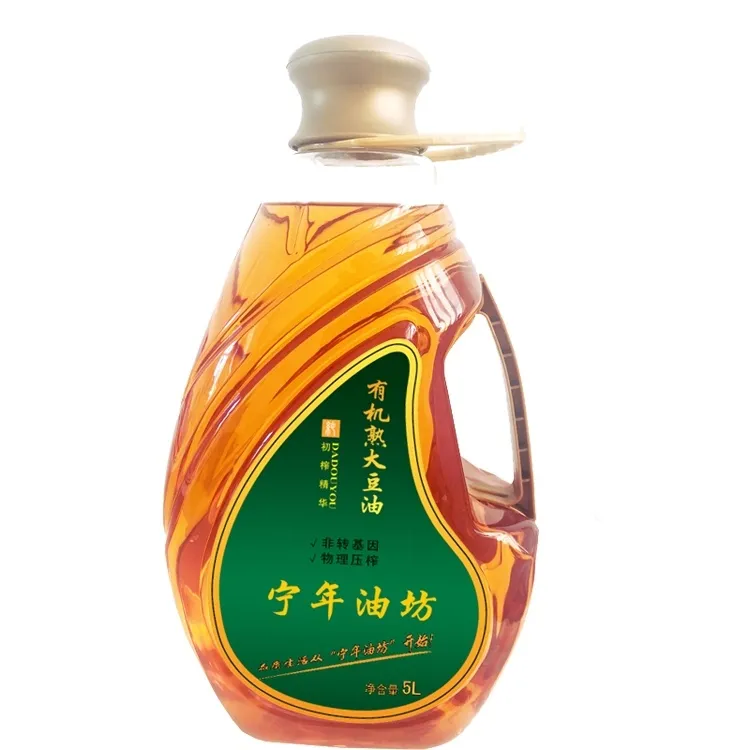 宁年油坊熟榨非转基因有机大豆油5L/桶