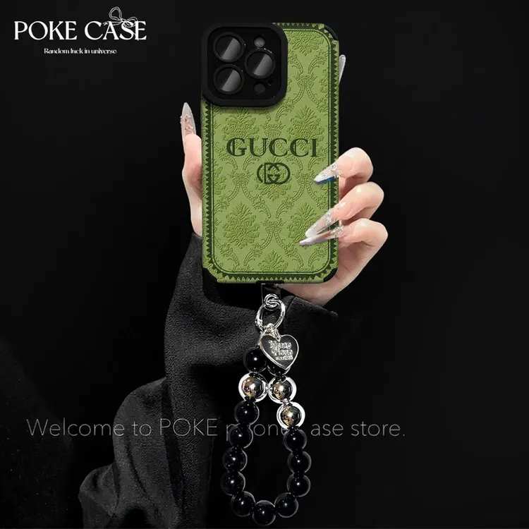 轻奢瞳眼抹茶繁花适用苹果17PROMAX华为vivo小米oppo手链手机壳