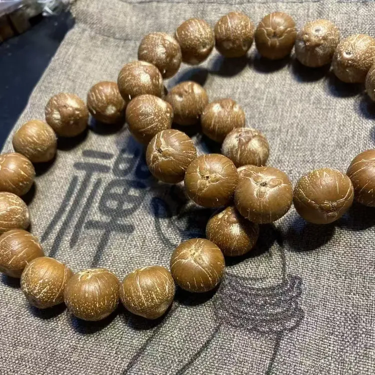 原皮紫金鼠菩提手串 三花大奔驰猫脸,矮桩短嘴,+-0.5发货