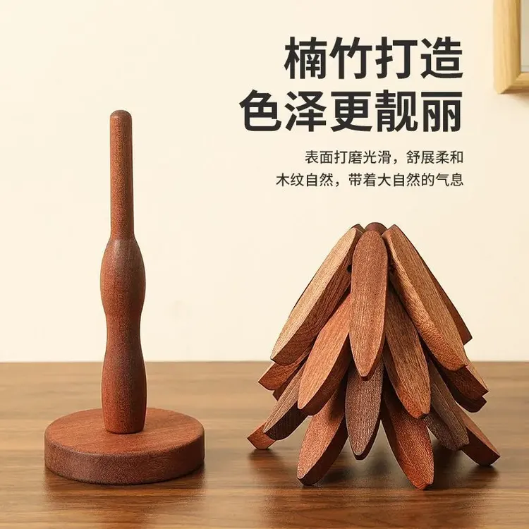 实木隔热垫餐垫防烫垫一棵树家用耐高温桌垫锅垫杯垫砂锅垫高级感