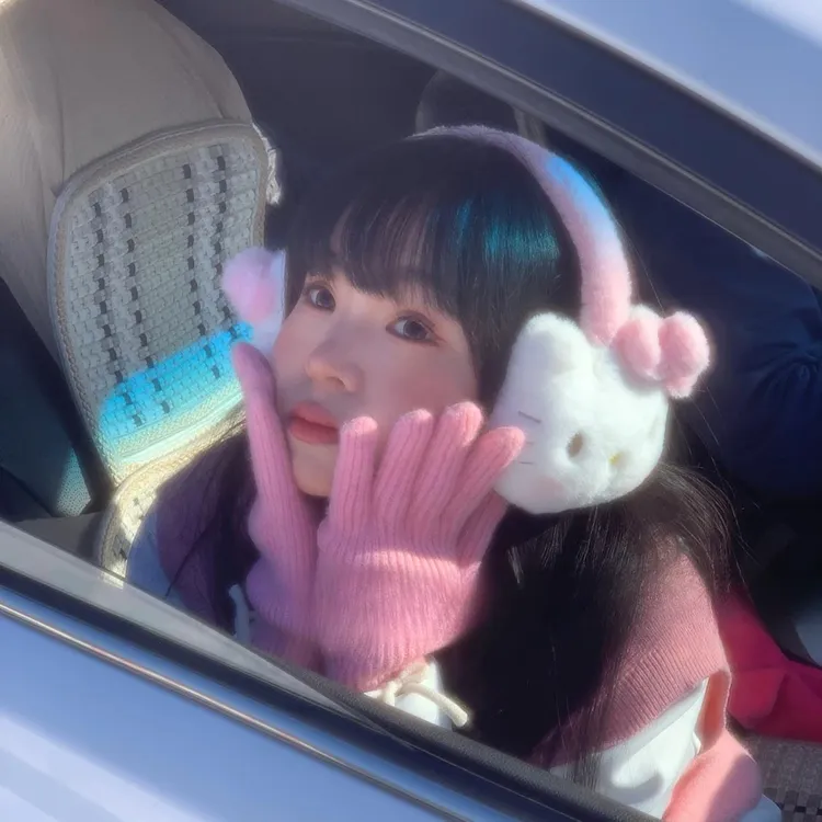 ins可爱甜美Kitty白色可爱耳捂韩版纯色保暖耳罩冬女毛绒耳套耳暖