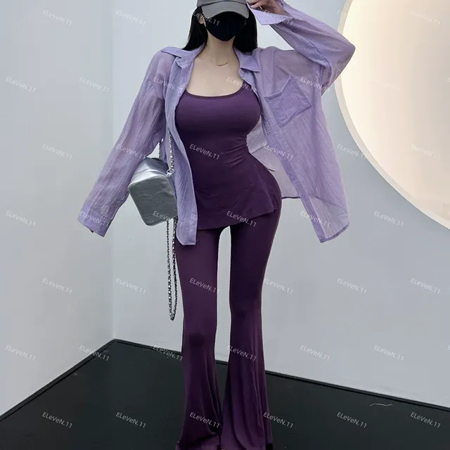 每个look都好看！夏日小清新防晒衫外套搭开叉显身材带胸垫背心女