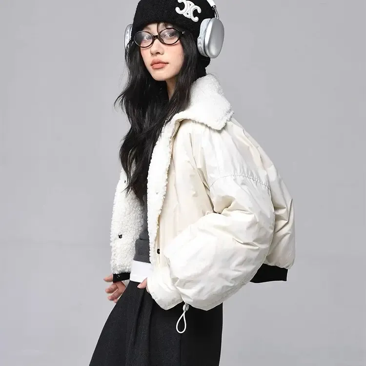 短款拉链直筒肯豆风常规情侣连帽休闲韩版冬季