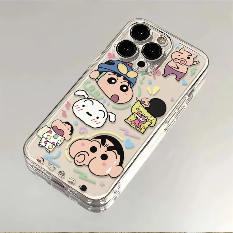 嘟嘴小新苹果15pro手机壳适用iPhone16promax/13/14PRo新款太空壳