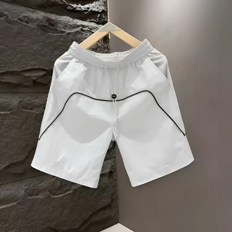 2025新款夏季简约时尚潮流休闲短裤高级感轻奢痞帅宽松休闲五分裤