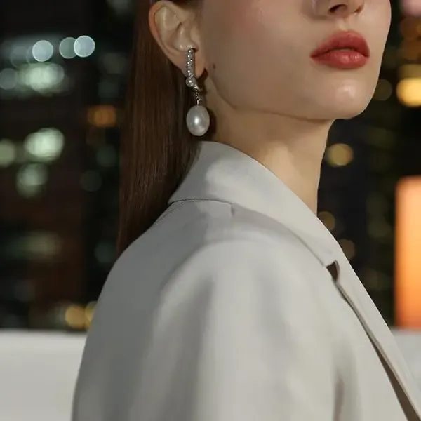 法式复古时髦珠珠耳环简约气质耳钉优雅百搭