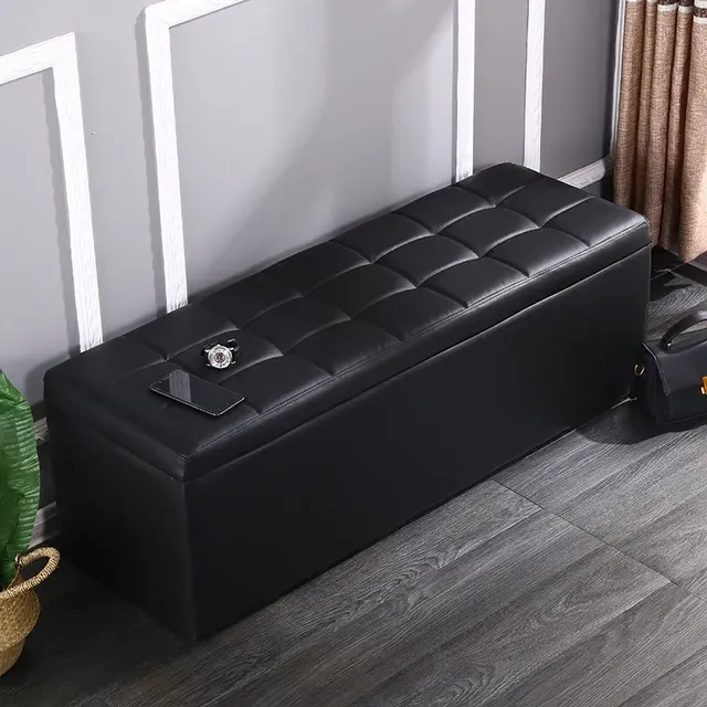 服装店试衣间换鞋凳鞋柜可坐收纳箱沙发凳子长方形家用床尾储物凳