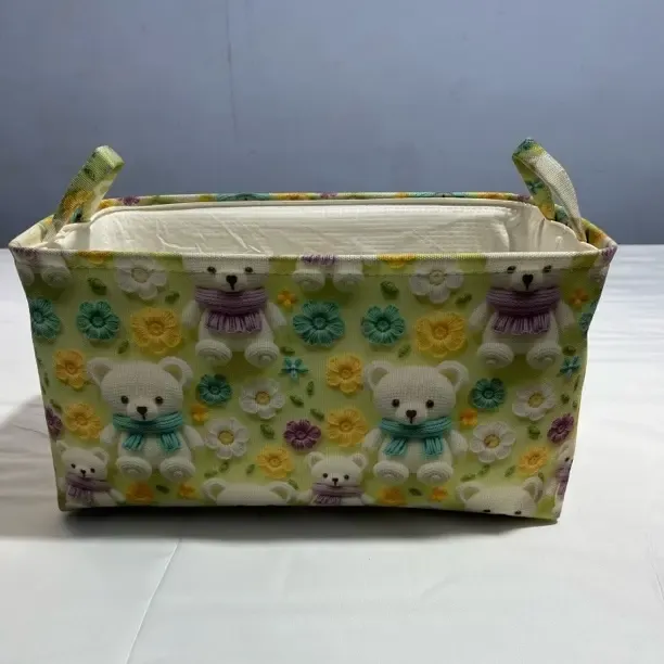 衣帽间收纳箱收纳盒印花衣柜被子丝带密码款宿舍绿色