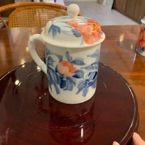 青花瓷韵茶香茶杯适合泡茶家用办公