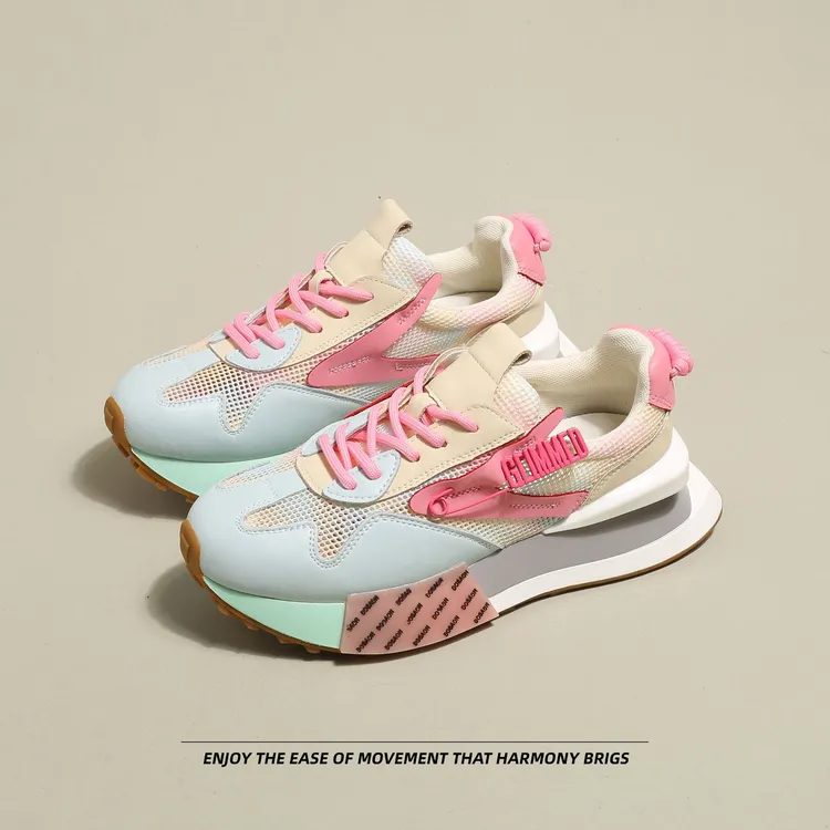 厚底酷奇阿甘鞋女春夏网面透气2024新款女爆款轻便跑步休闲运动鞋