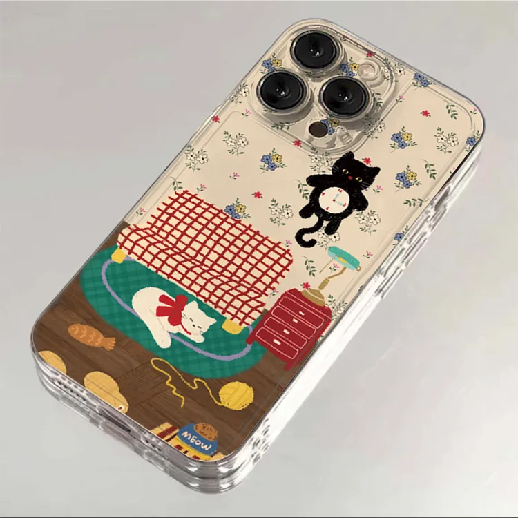 奥菲顿沙发慵懒猫咪适用iPhone16/15手机壳苹果华为viv小米oppo套