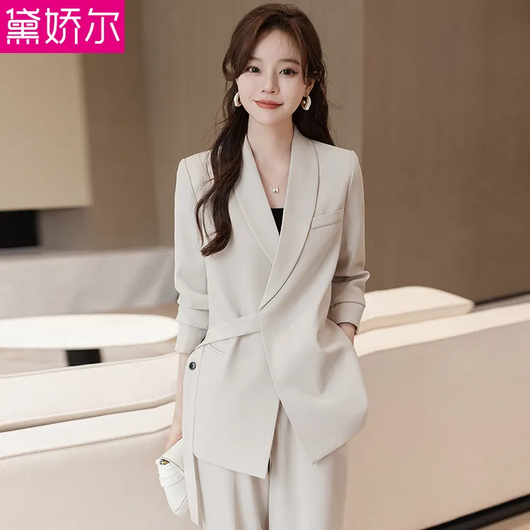 黛娇尔职业西装外套女春秋新款休闲高级感时尚气质女士西装套装女
