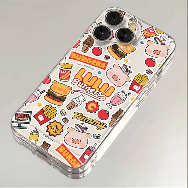 卡通汉堡王iPhone15苹果手机壳P60华为mate小米vivo红米oppo全包
