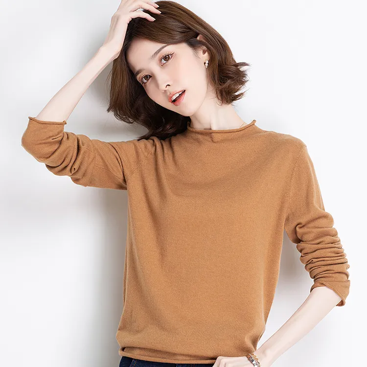 美拉德濮院羊毛衫2023秋冬款百搭洋气打底毛衣女修身时尚针织衫