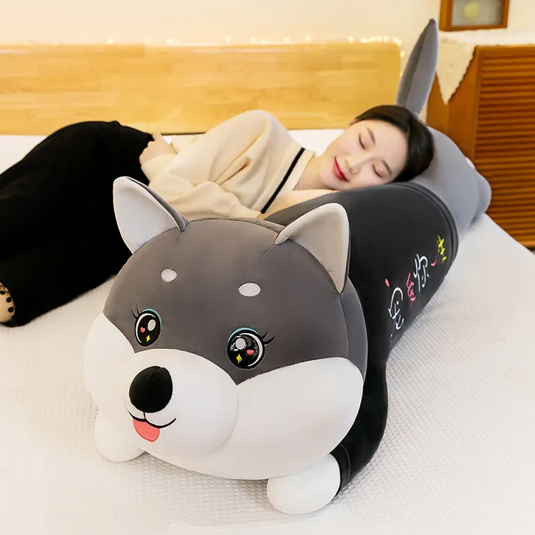 新款可爱哈士奇毛绒玩具狗狗睡觉抱枕儿童生日礼物情人节礼品