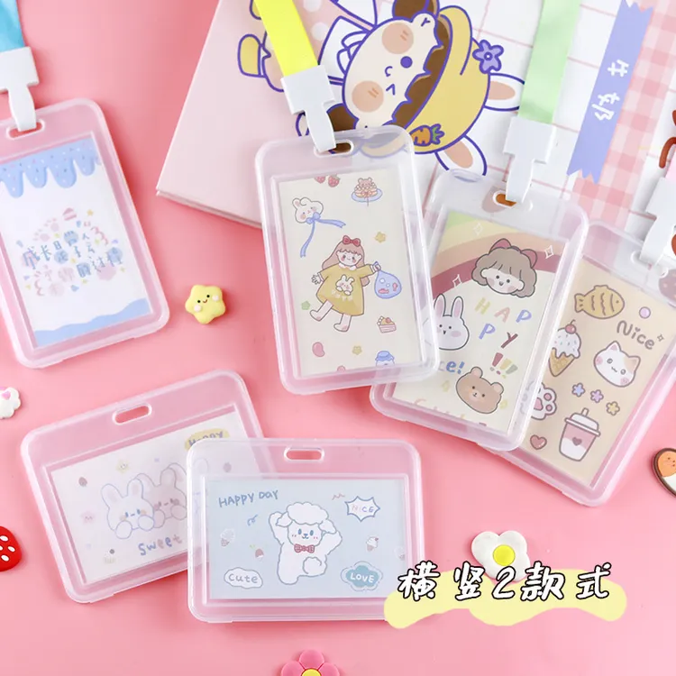 创意学生挂绳证件卡套饭卡透明防水工作证员工门禁卡工厂卡套厂牌