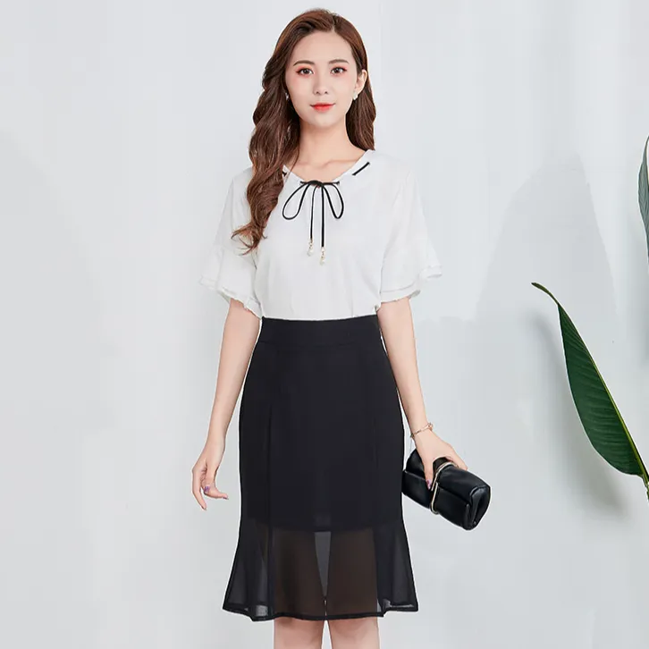 时尚气质夏季高腰显瘦半身裙洋气设计感休闲半身裙