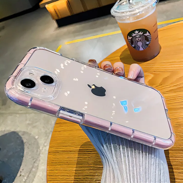 彩边夜光适用苹果15手机壳iPhone14promax透明13高级感16全包防摔