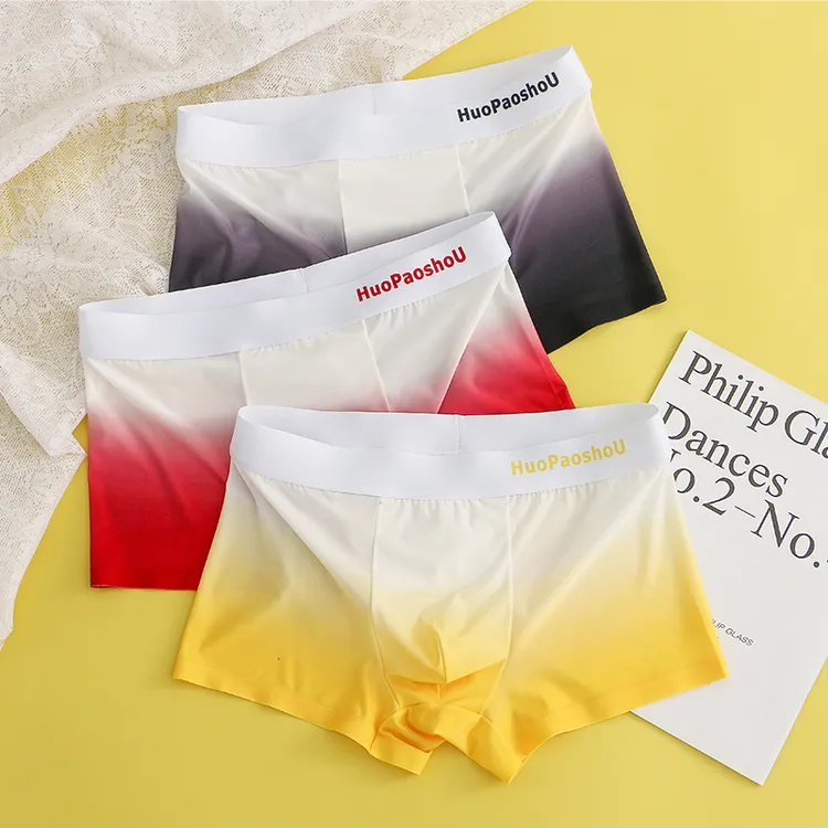 爆款男士四角内裤冰丝薄款透气男士平角内裤热销修身舒适男士内裤