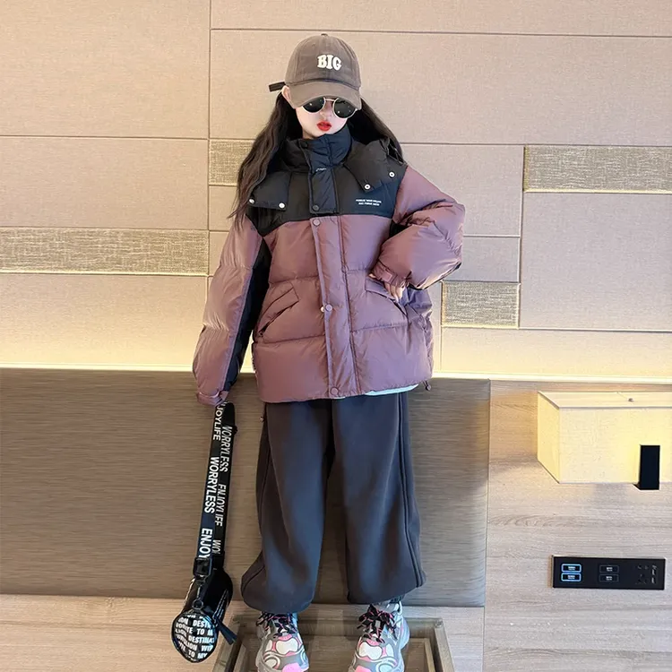 女童棉服冬装2025新款儿童加绒加厚外套大童女孩冬季棉袄保暖上衣