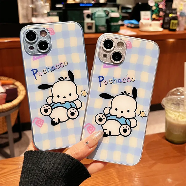 适用iPhone14promax苹果13高级感手机壳保护套11可爱小狗12玻璃壳