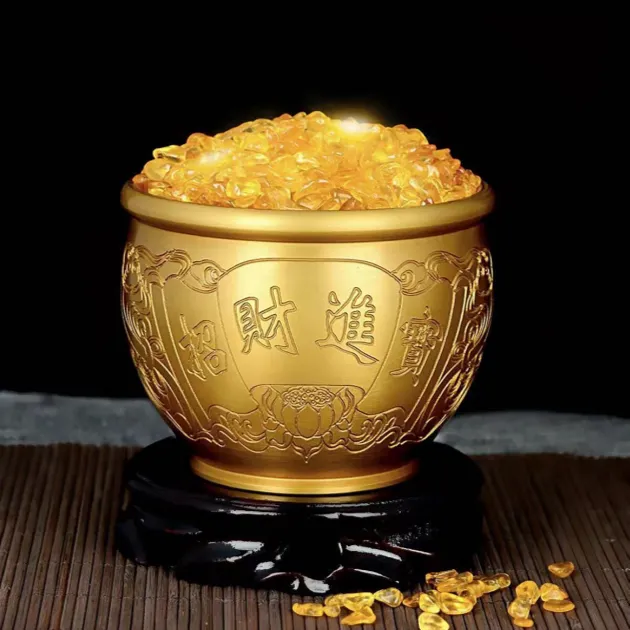 【飓檬铜器】黄铜财缸米多多摆件