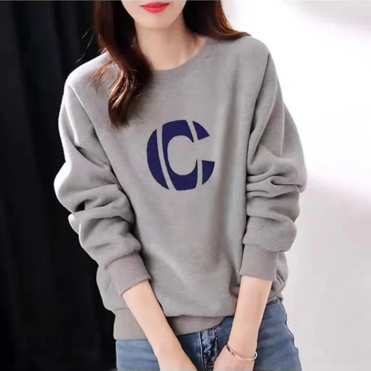 潮流卫衣印花休闲运动时尚上衣落肩男女同款情侣圆领（华棉C卫衣