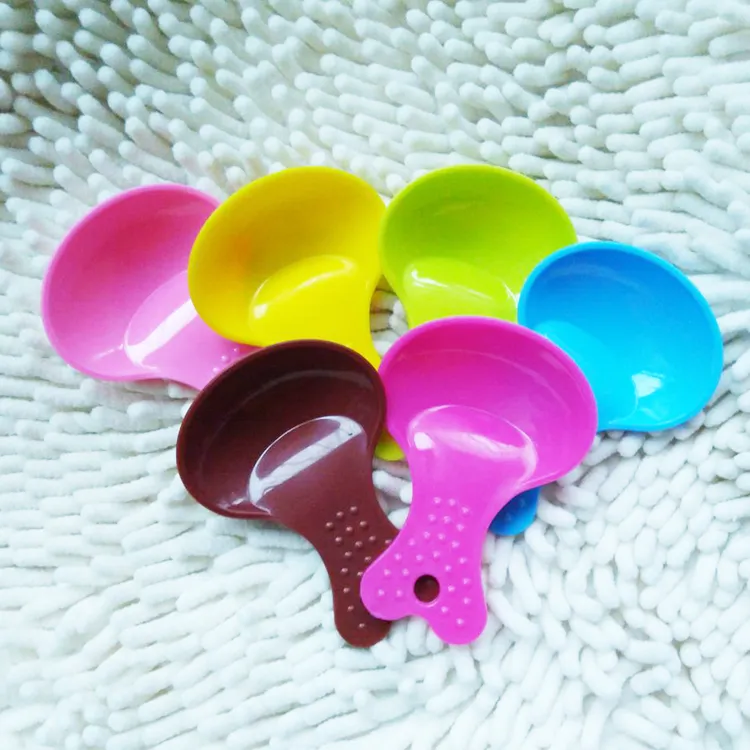糖果色狗粮勺子泰迪粮勺比熊粮食铲子狗狗食物勺猫粮塑料宠物用品