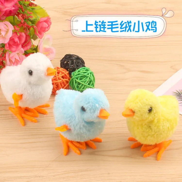 【现货】发条小鸡仿真可爱跳跳小鸡上链毛绒玩具