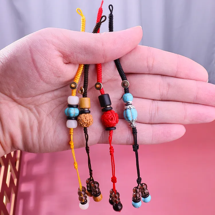 棉小城高档原创手工编织功夫茶壶绳子紫砂壶盖茶壶绑壶绳防摔挂绳