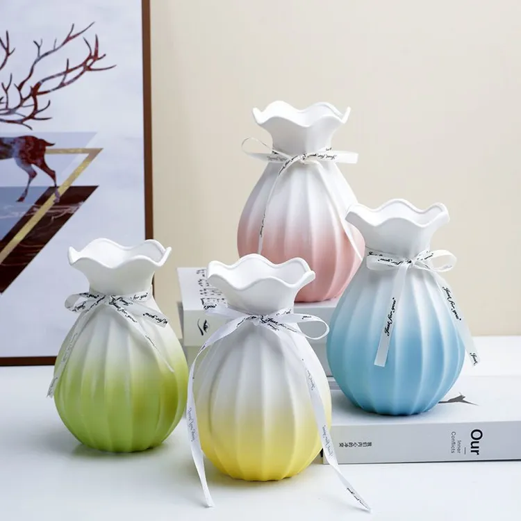 陶瓷花瓶干花家居水养装饰品花器玫瑰白瓷欧式摆件花瓶陶瓷